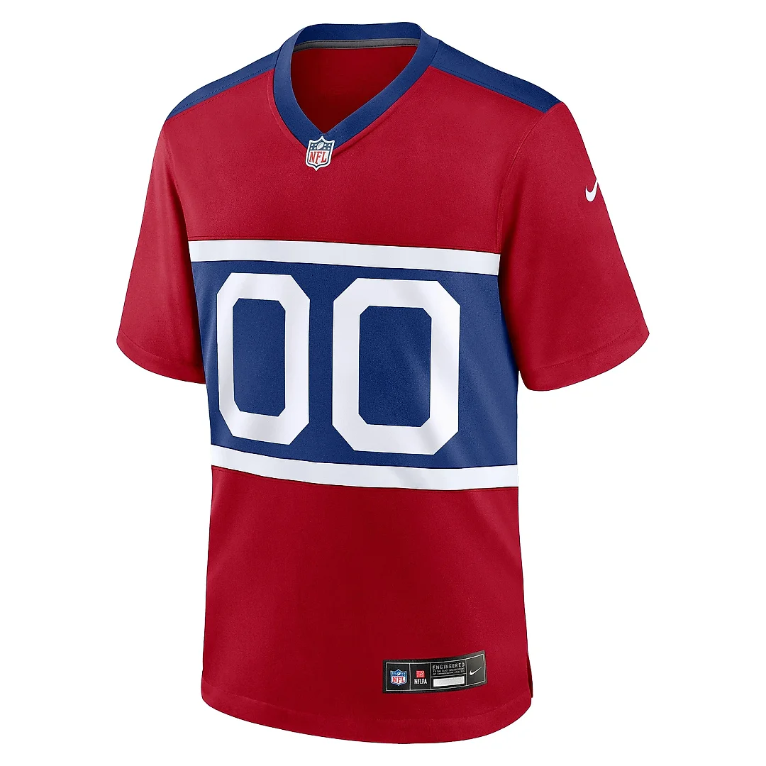 Zennovawear Men's New York Giants Century Red Alternate Game Custom Jersey