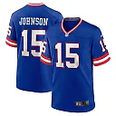Zennovawear Men's New York Giants Collin Johnson Royal Classic Player Game Jersey