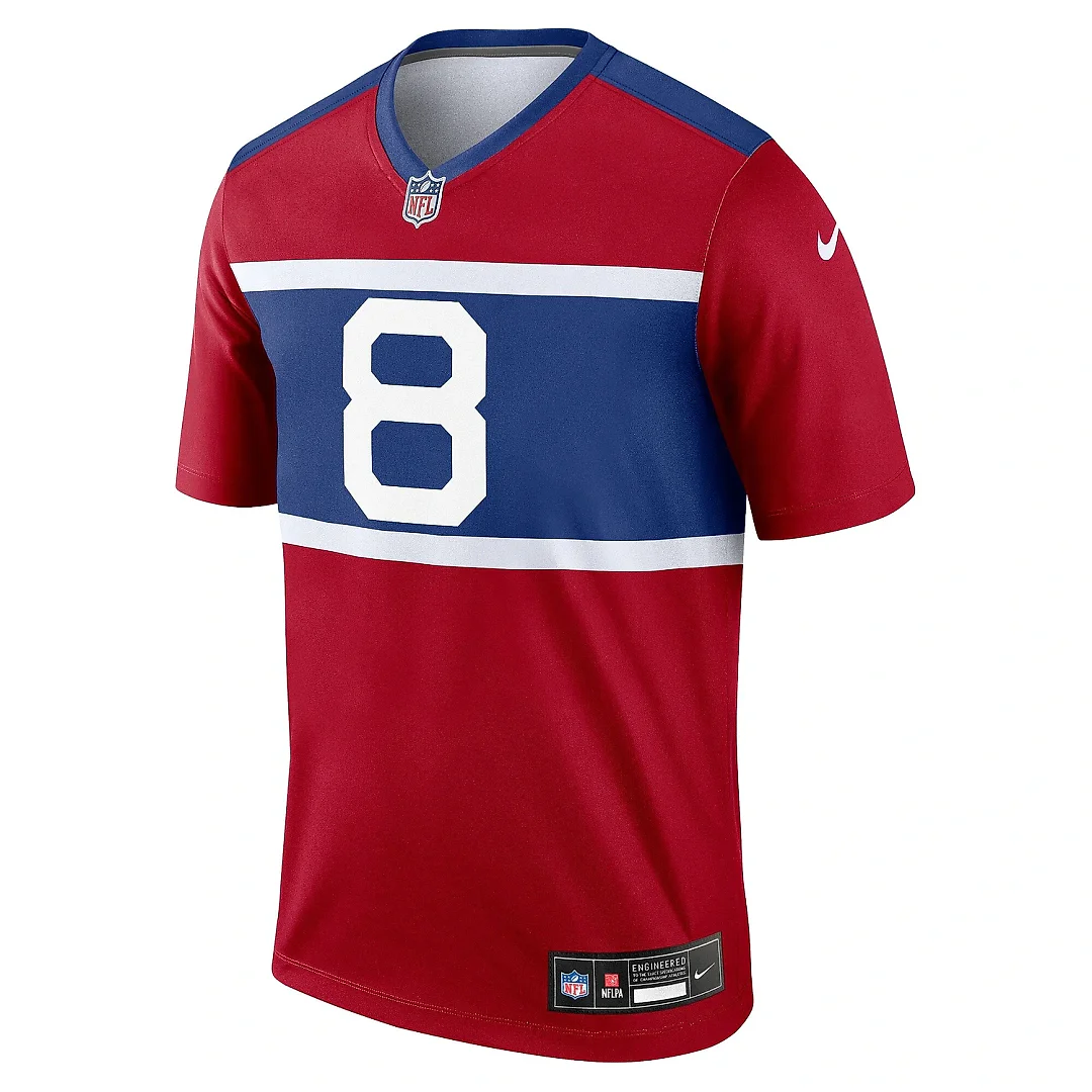 Zennovawear Men's New York Giants Daniel Jones Red Alternate Legend Player Performance Top