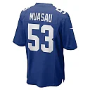 Zennovawear Men's New York Giants Darius Muasau Royal Team Game Jersey