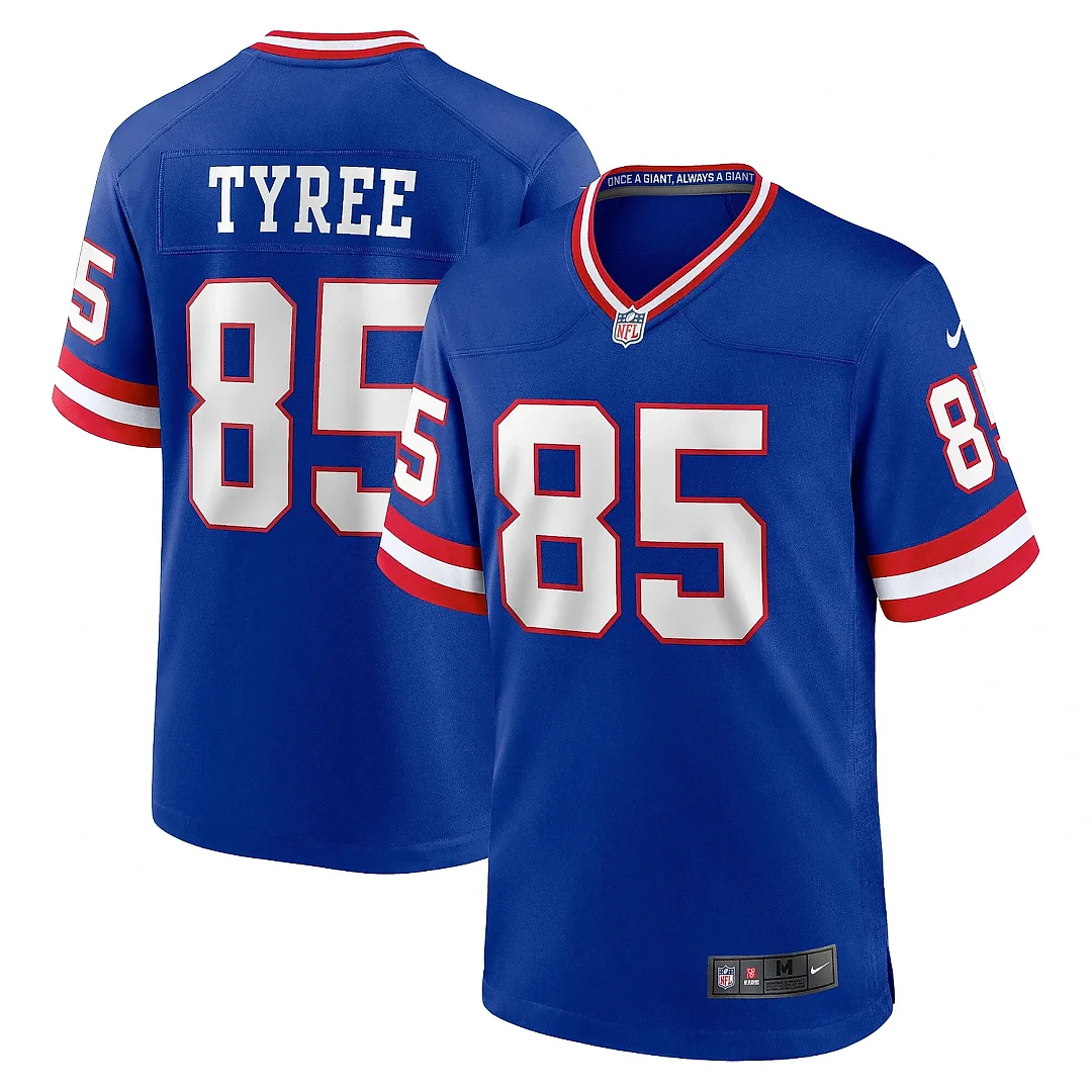 Zennovawear Men's New York Giants David Tyree Royal Classic Retired Player Game Jersey