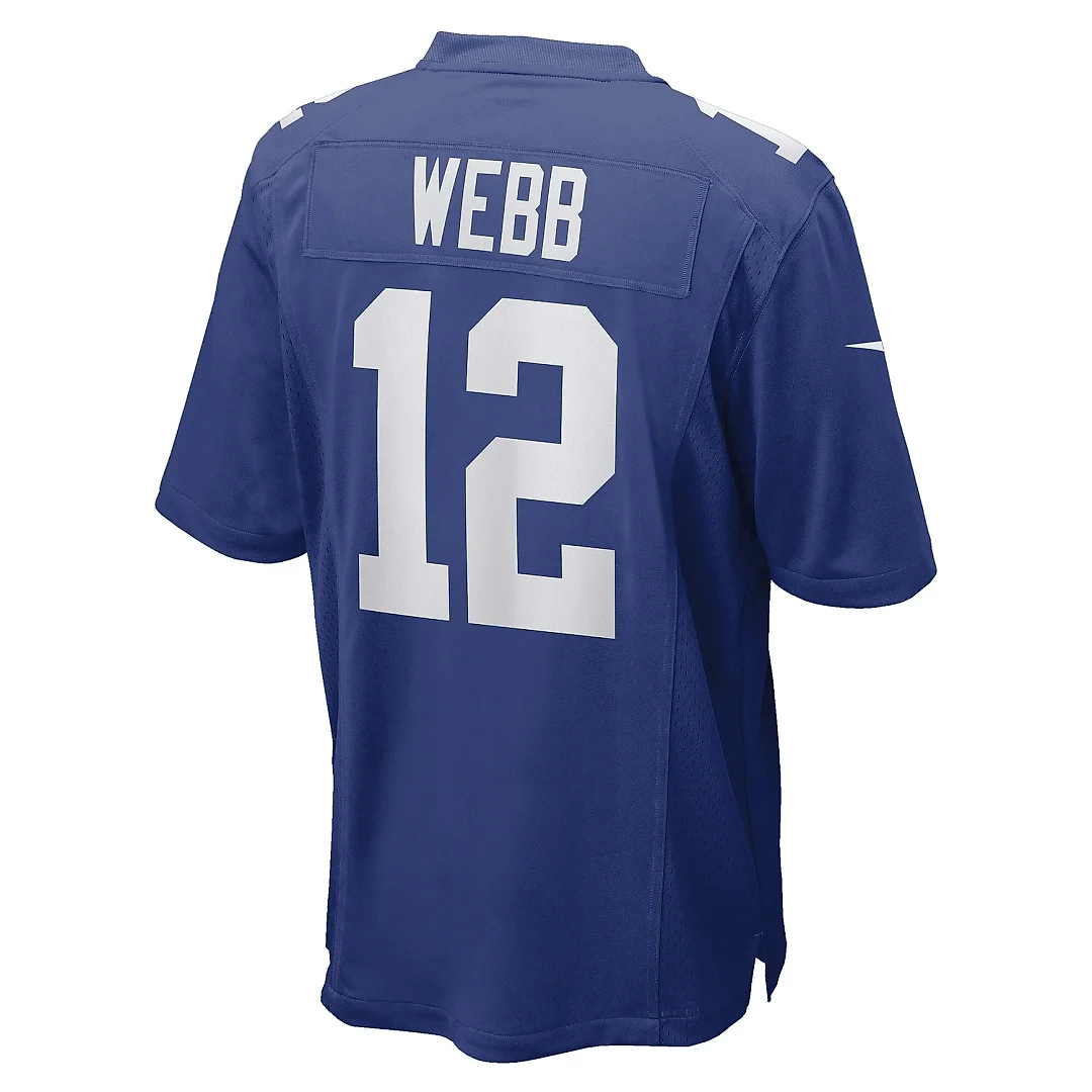 Zennovawear Men's New York Giants Davis Webb Royal Game Player Jersey