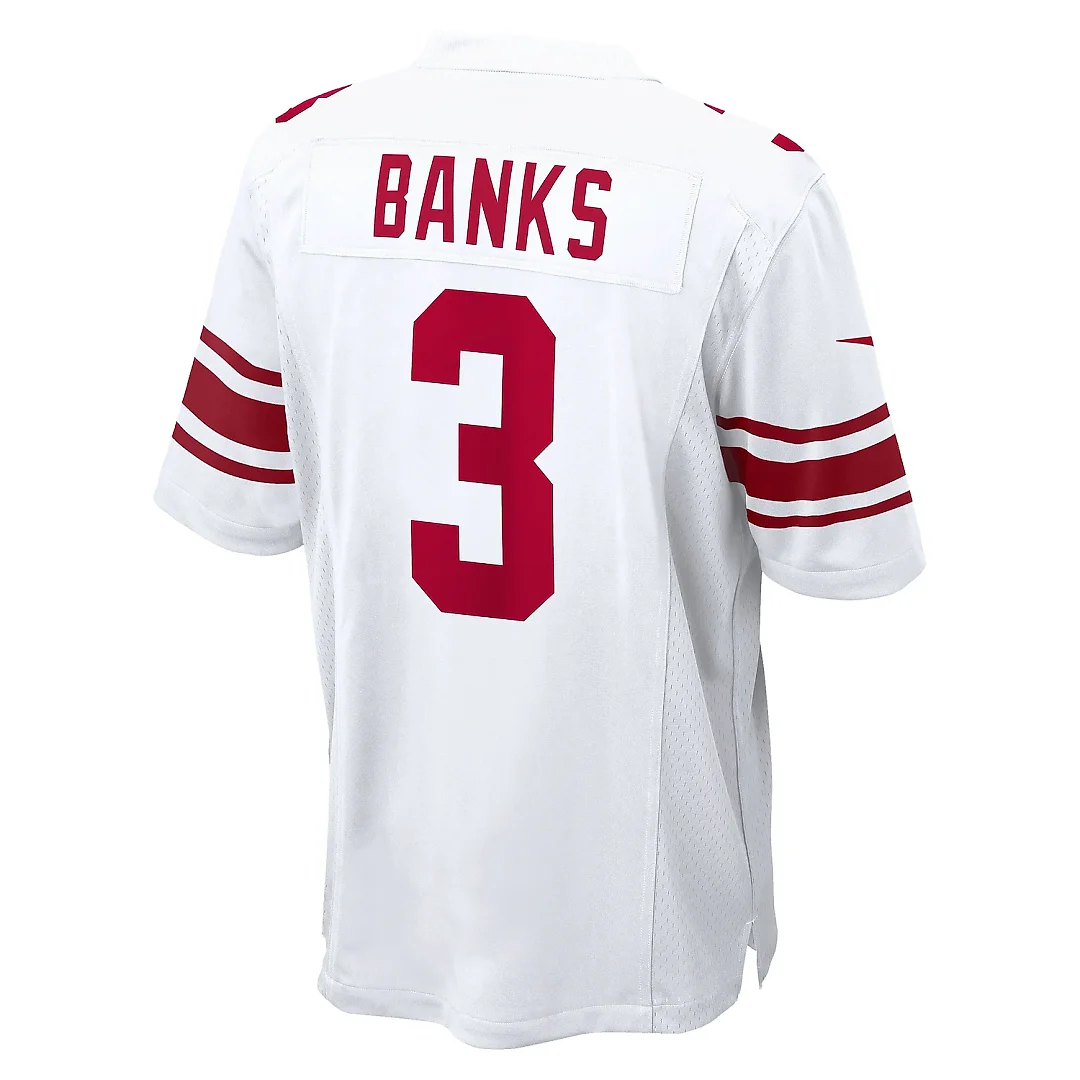 Zennovawear Men's New York Giants Deonte Banks White Game Jersey