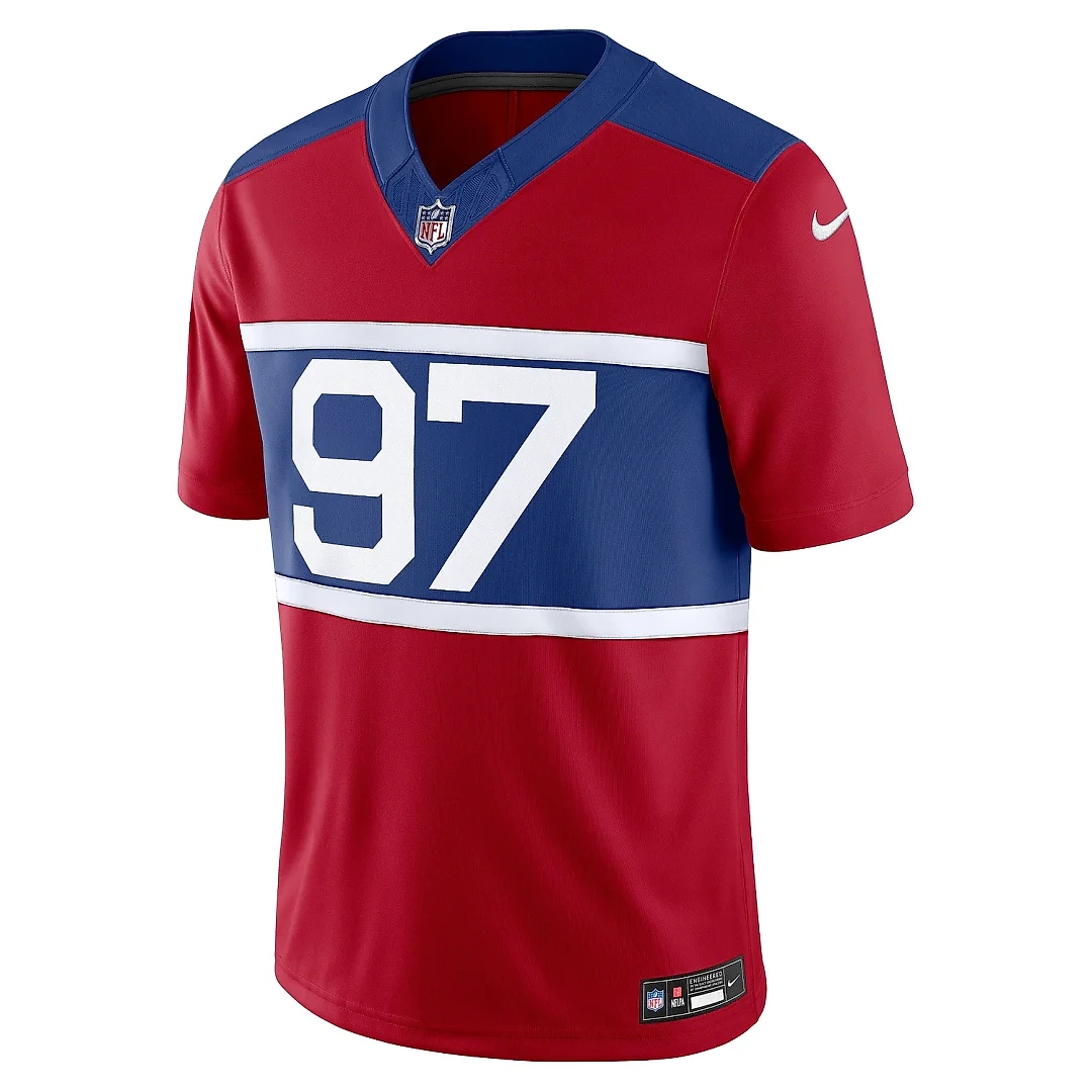 Zennovawear Men's New York Giants Dexter Lawrence II Century Red Alternate Vapor F.U.S.E. Limited Jersey