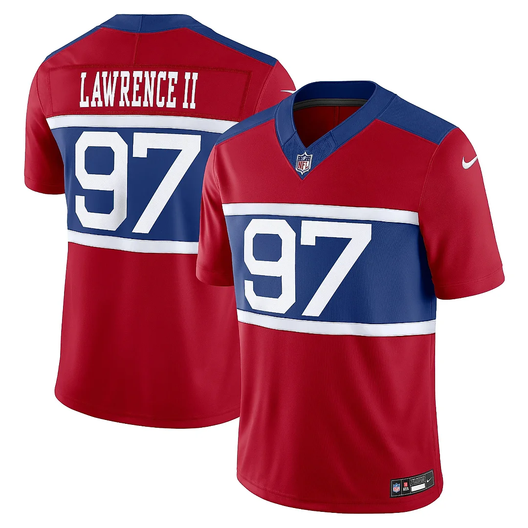 Zennovawear Men's New York Giants Dexter Lawrence II Century Red Alternate Vapor F.U.S.E. Limited Jersey