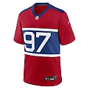 Zennovawear Men's New York Giants Dexter Lawrence II Century Red Alternate Player Game Jersey