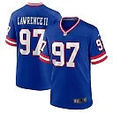 Zennovawear Men's New York Giants Dexter Lawrence II Royal Classic Game Player Jersey