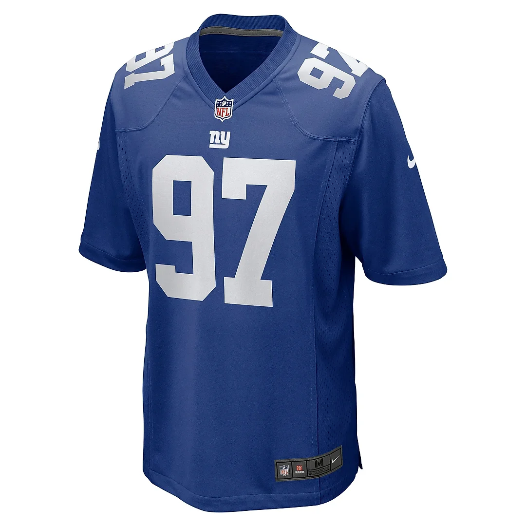 Zennovawear Men's New York Giants Dexter Lawrence II Royal Team Game Player Jersey