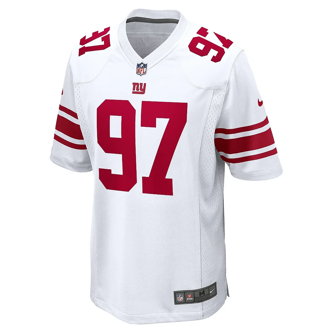 Zennovawear Men's New York Giants Dexter Lawrence II White Game Player Jersey