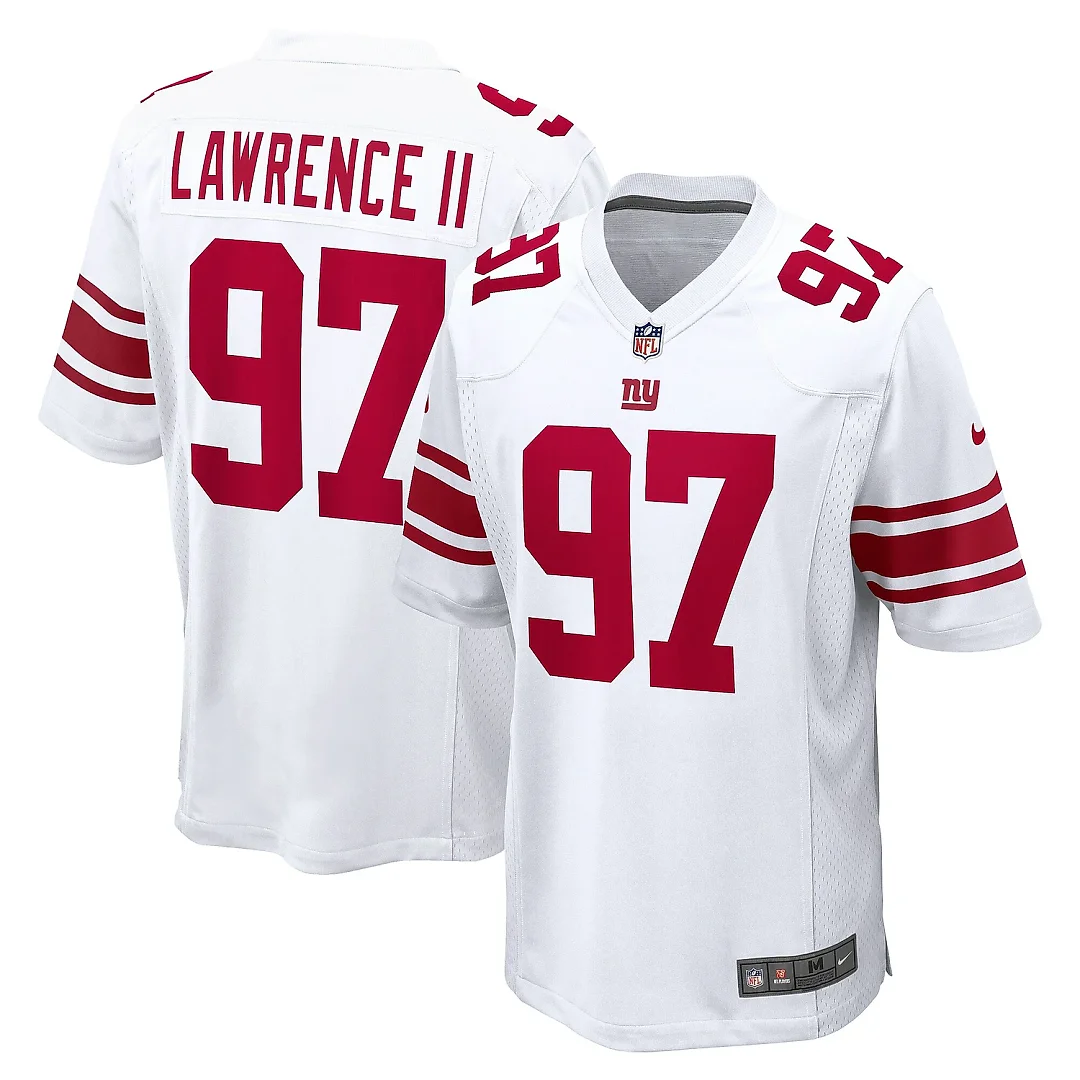 Zennovawear Men's New York Giants Dexter Lawrence II White Game Player Jersey