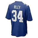 Zennovawear Men's New York Giants Elijah Riley Royal Team Game Jersey