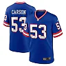 Zennovawear Men's New York Giants Harry Carson Royal Classic Retired Player Game Jersey