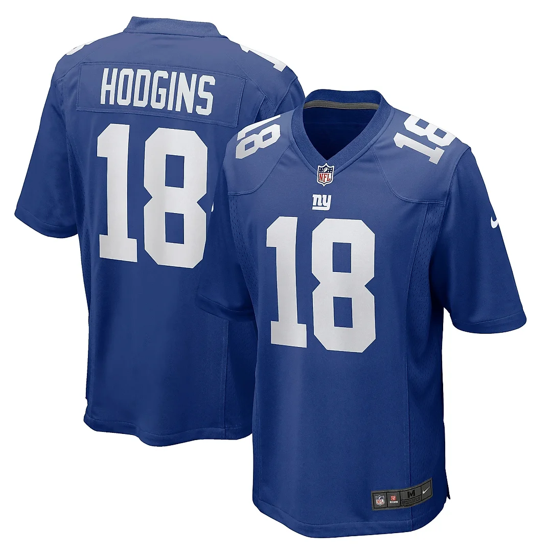 Zennovawear Men's New York Giants Isaiah Hodgins Royal Home Game Player Jersey