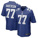Zennovawear Men's New York Giants Jack Anderson Royal Game Player Jersey