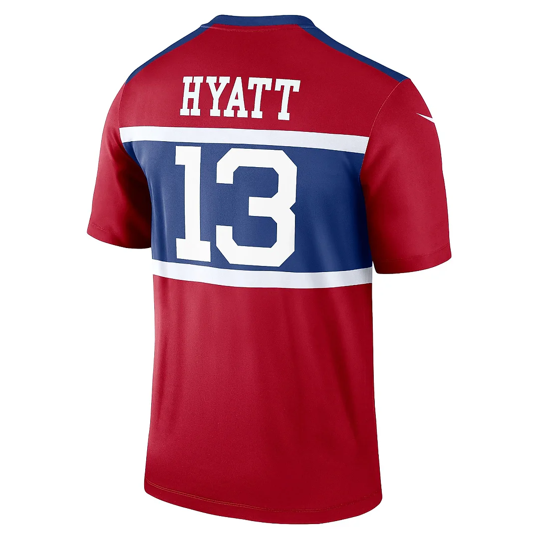 Zennovawear Men's New York Giants Jalin Hyatt Red Alternate Legend Player Performance Top
