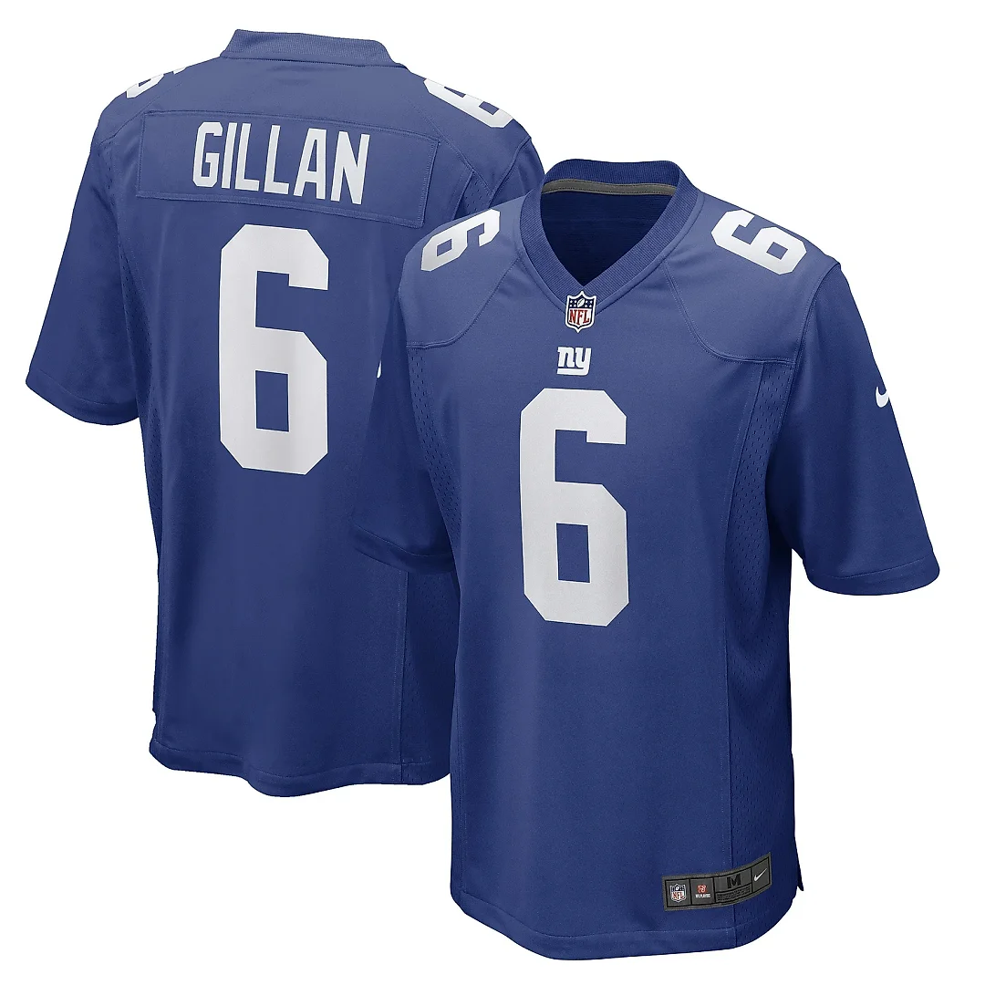 Zennovawear Men's New York Giants Jamie Gillan Royal Game Player Jersey