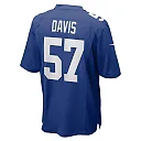 Zennovawear Men's New York Giants Jarrad Davis Royal Team Game Jersey