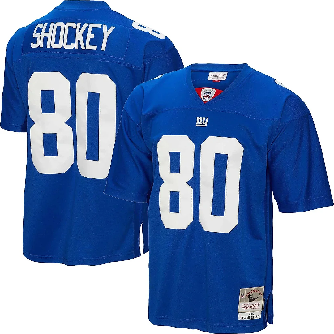 Zennovawear Men's New York Giants Jeremy Shockey Mitchell & Ness Royal Legacy Jersey