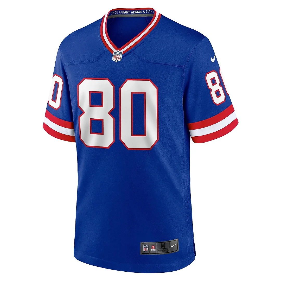 Zennovawear Men's New York Giants Jeremy Shockey Royal Classic Retired Player Game Jersey