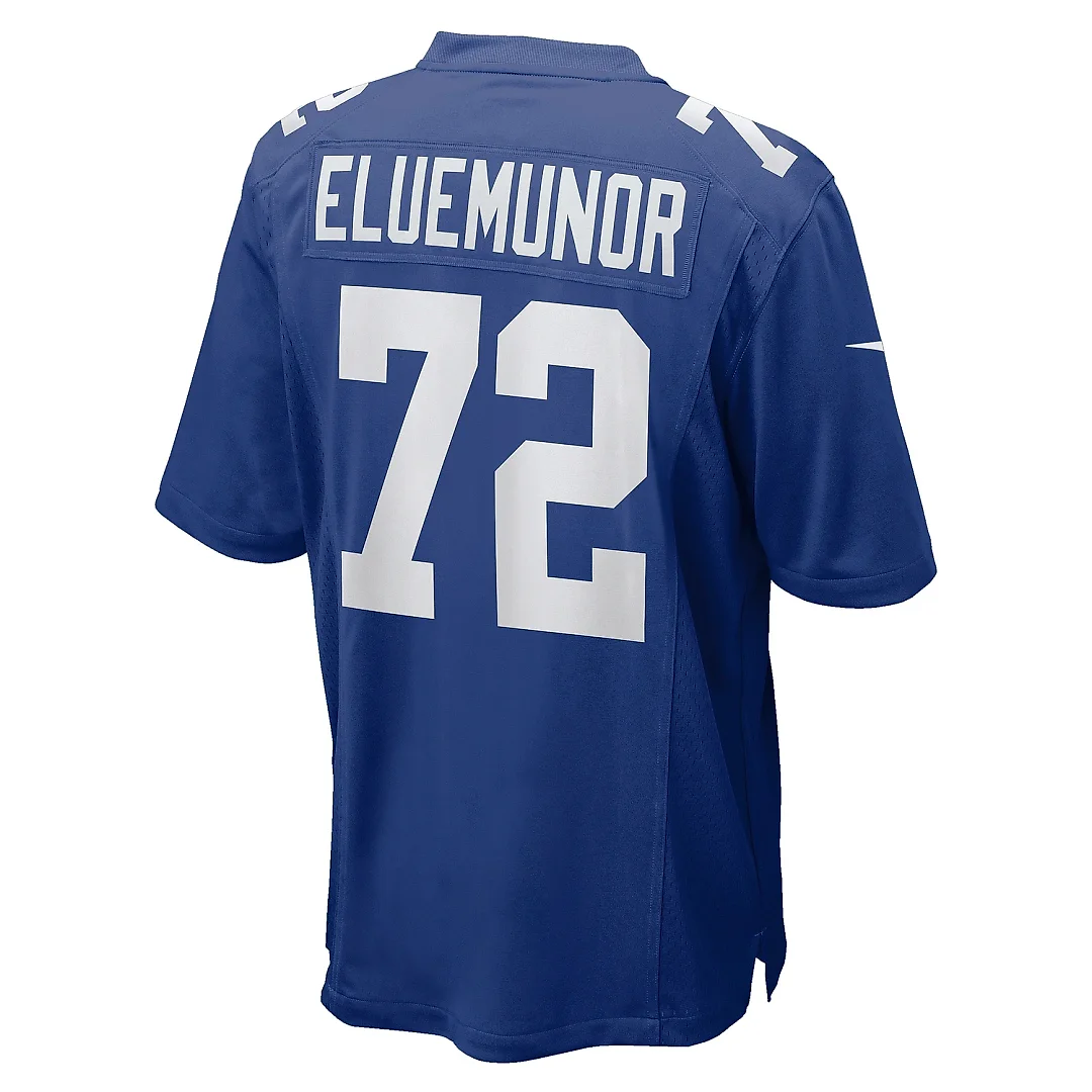 Zennovawear Men's New York Giants Jermaine Eluemunor Royal Team Game Jersey