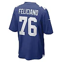 Zennovawear Men's New York Giants Jon Feliciano Royal Game Player Jersey