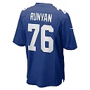 Zennovawear Men's New York Giants Jon Runyan Royal Team Game Jersey
