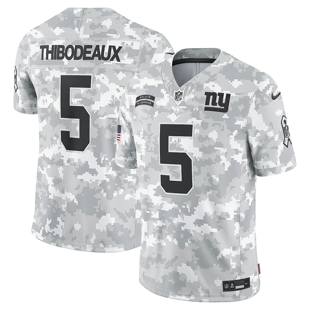 Zennovawear Men's New York Giants Kayvon Thibodeaux Arctic Camo 2024 Salute to Service Limited Jersey