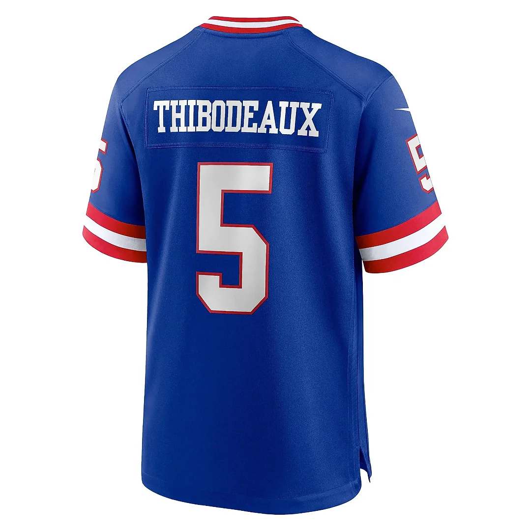 Zennovawear Men's New York Giants Kayvon Thibodeaux Royal Classic Player Game Jersey