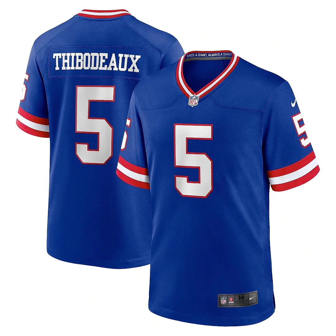 Zennovawear Men's New York Giants Kayvon Thibodeaux Royal Classic Player Game Jersey