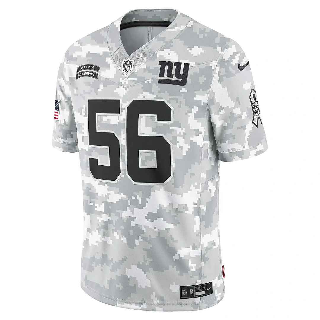 Zennovawear Men's New York Giants Lawrence Taylor Arctic Camo 2024 Salute to Service Retired Player Limited Jersey