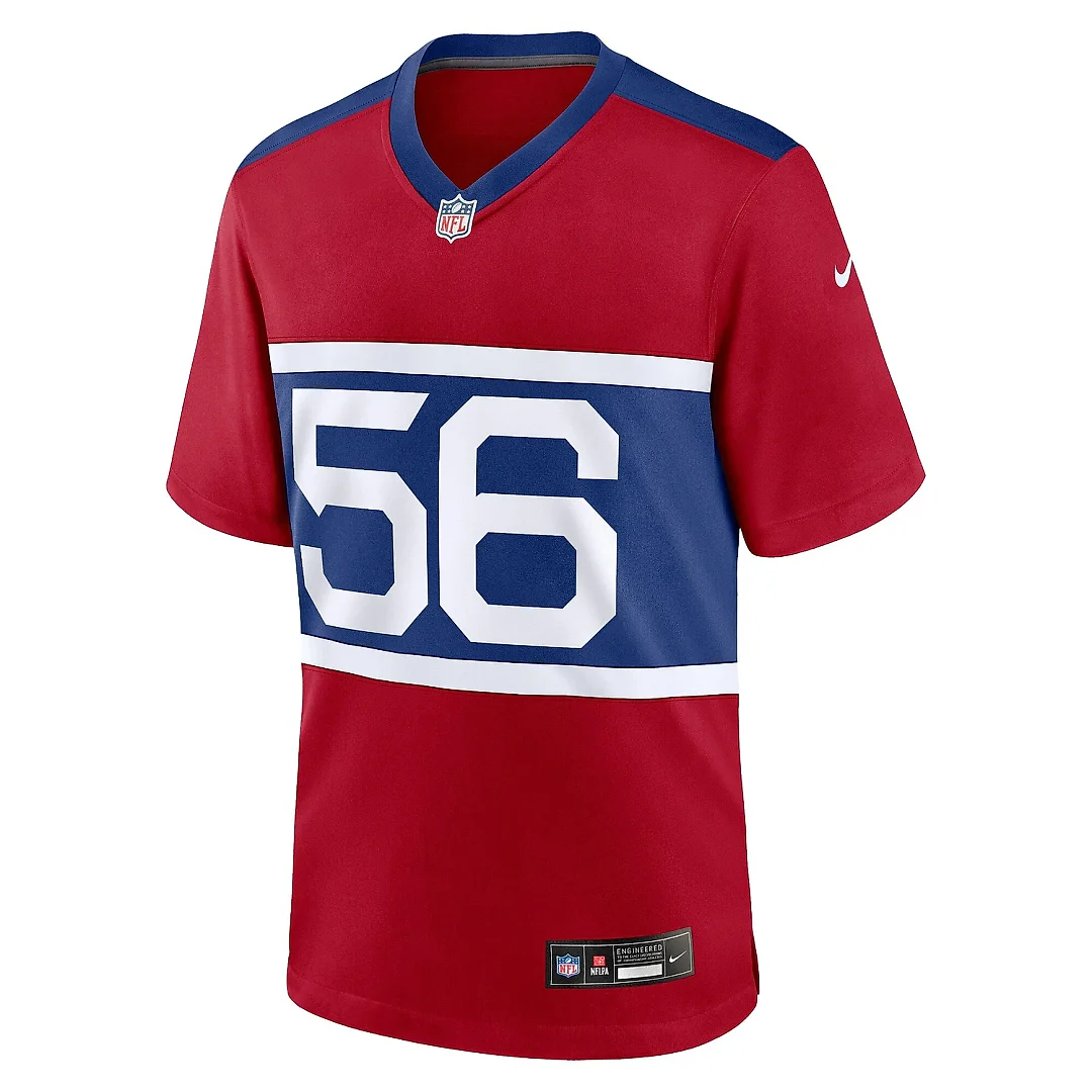Zennovawear Men's New York Giants Lawrence Taylor Century Red Alternate Retired Player Game Jersey