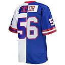 Zennovawear Men's New York Giants Lawrence Taylor Mitchell & Ness Royal/White Big & Tall Split Legacy Retired Player Jersey