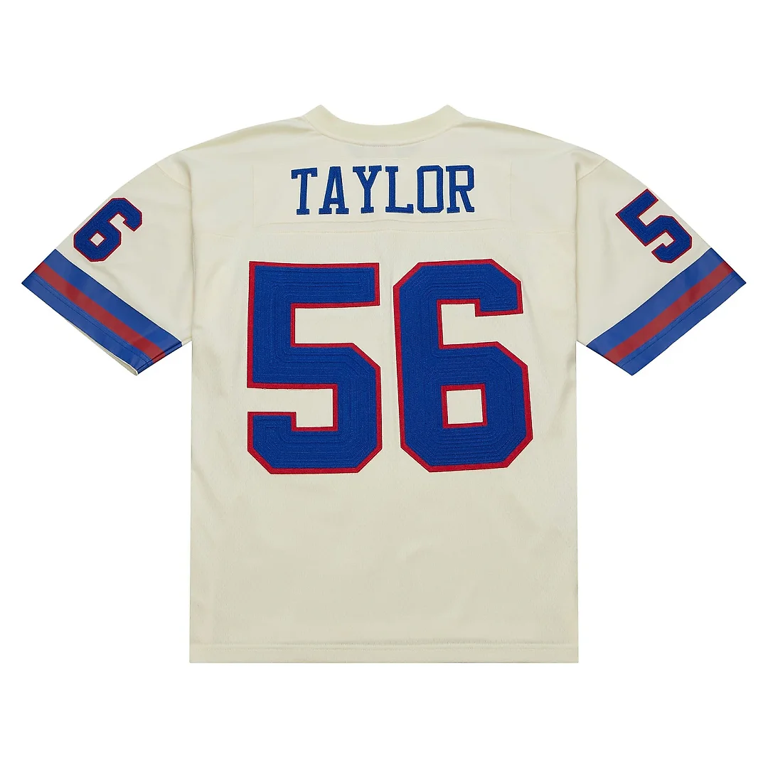 Zennovawear Men's New York Giants Lawrence Taylor Mitchell & Ness Cream Chainstitch Legacy Jersey