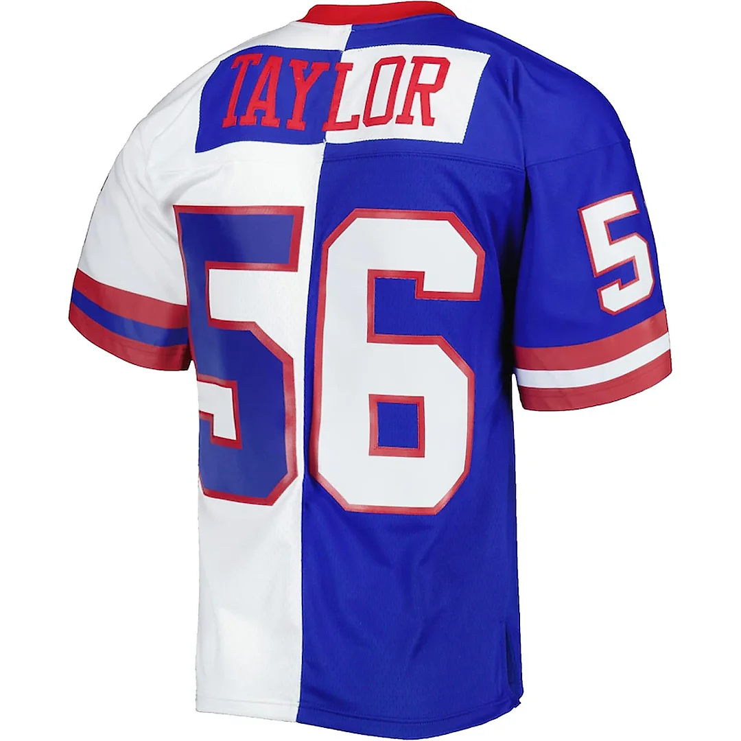Zennovawear Men's New York Giants Lawrence Taylor Mitchell & Ness Royal/White 1986 Split Legacy Jersey