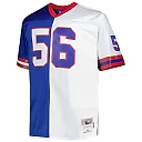 Zennovawear Men's New York Giants Lawrence Taylor Mitchell & Ness Royal/White Big & Tall Split Legacy Retired Player Jersey