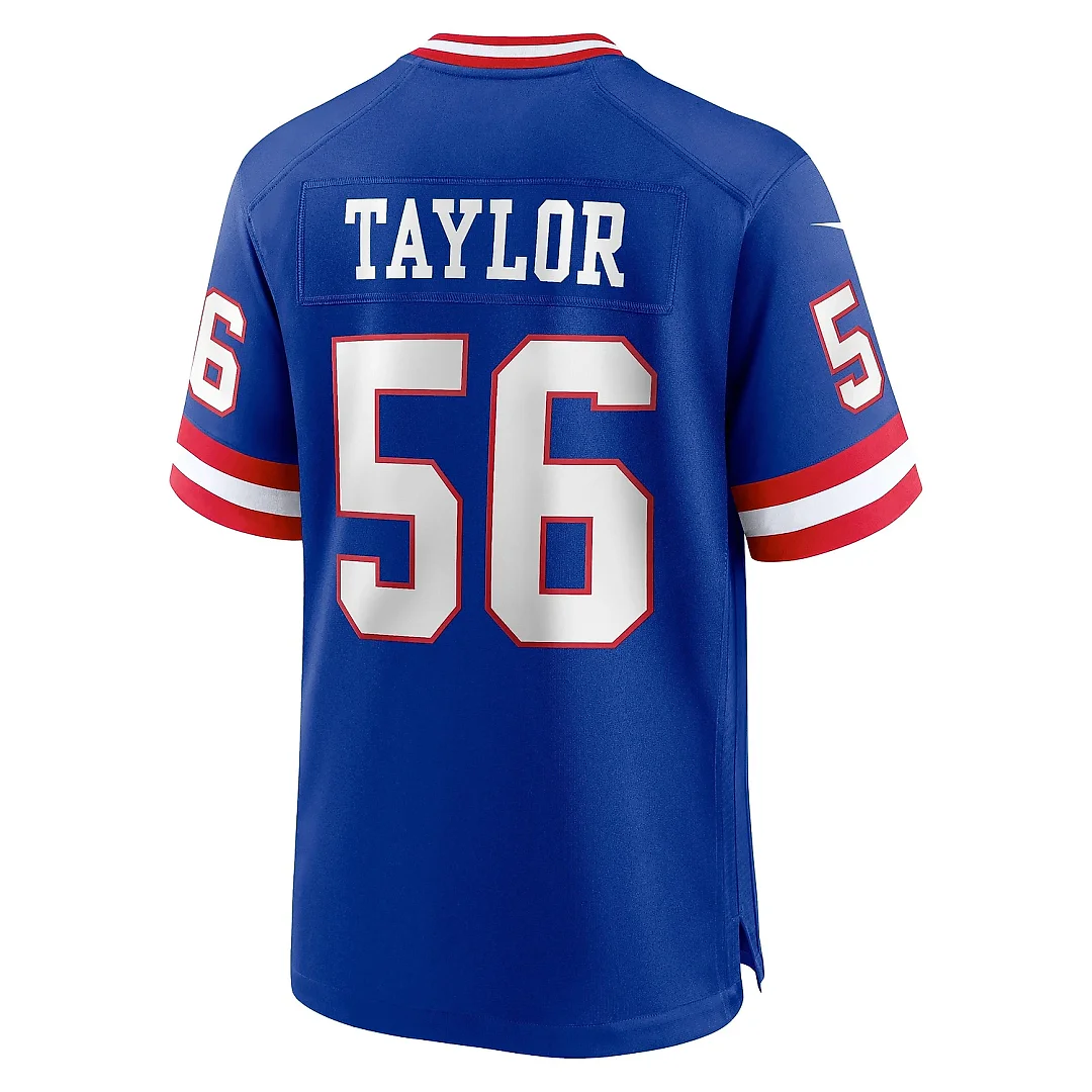 Zennovawear Men's New York Giants Lawrence Taylor Royal Classic Retired Player Game Jersey
