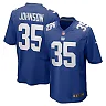 Zennovawear Men's New York Giants Leonard Johnson Royal Game Player Jersey