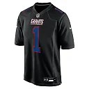 Zennovawear Men's New York Giants Malik Nabers Carbon Black Fashion Jersey