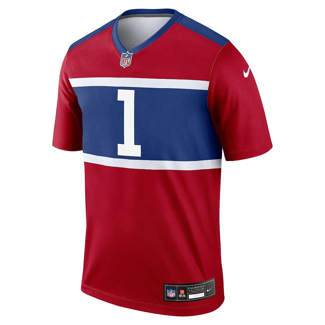 Zennovawear Men's New York Giants Malik Nabers Red Alternate Legend Player Performance Top