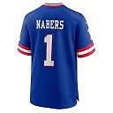 Zennovawear Men's New York Giants Malik Nabers Royal 2nd Alternate Game Jersey