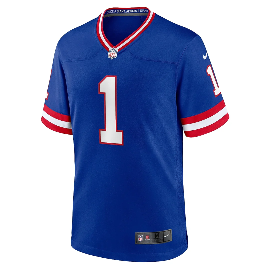 Zennovawear Men's New York Giants Malik Nabers Royal 2nd Alternate Game Jersey