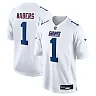 Zennovawear Men's New York Giants Malik Nabers Tundra White Fashion Jersey