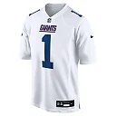Zennovawear Men's New York Giants Malik Nabers Tundra White Fashion Jersey