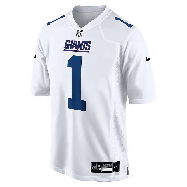 Zennovawear Men's New York Giants Malik Nabers Tundra White Fashion Jersey