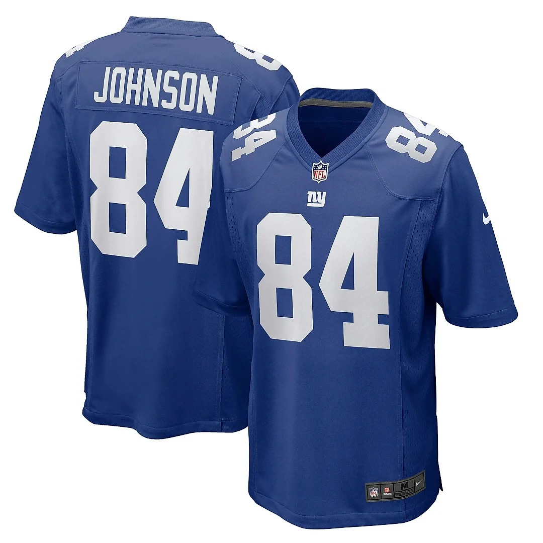 Zennovawear Men's New York Giants Marcus Johnson Royal Home Game Player Jersey