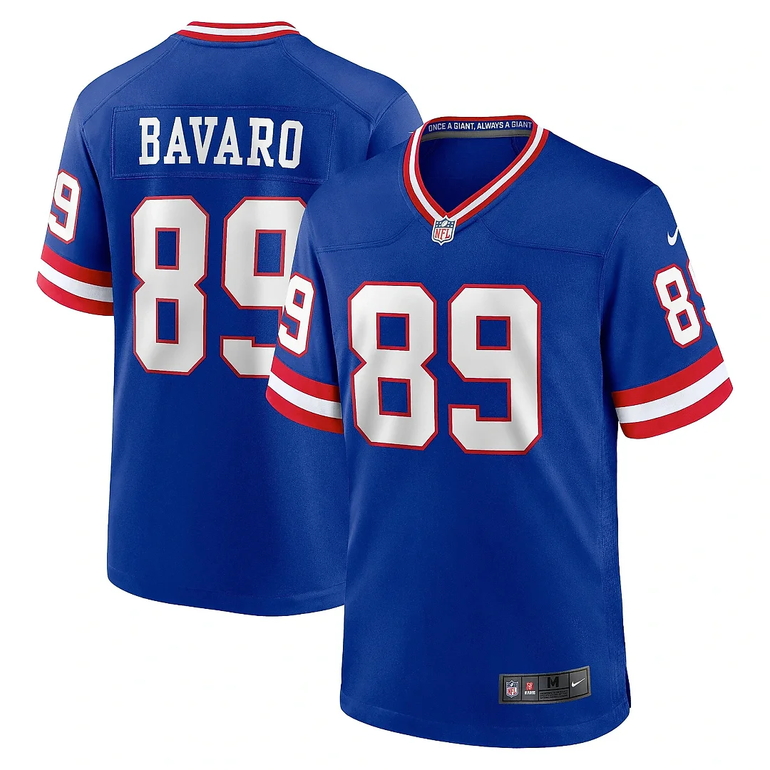 Zennovawear Men's New York Giants Mark Bavaro Royal Classic Retired Player Game Jersey