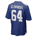 Zennovawear Men's New York Giants Mark Glowinski Royal Game Player Jersey