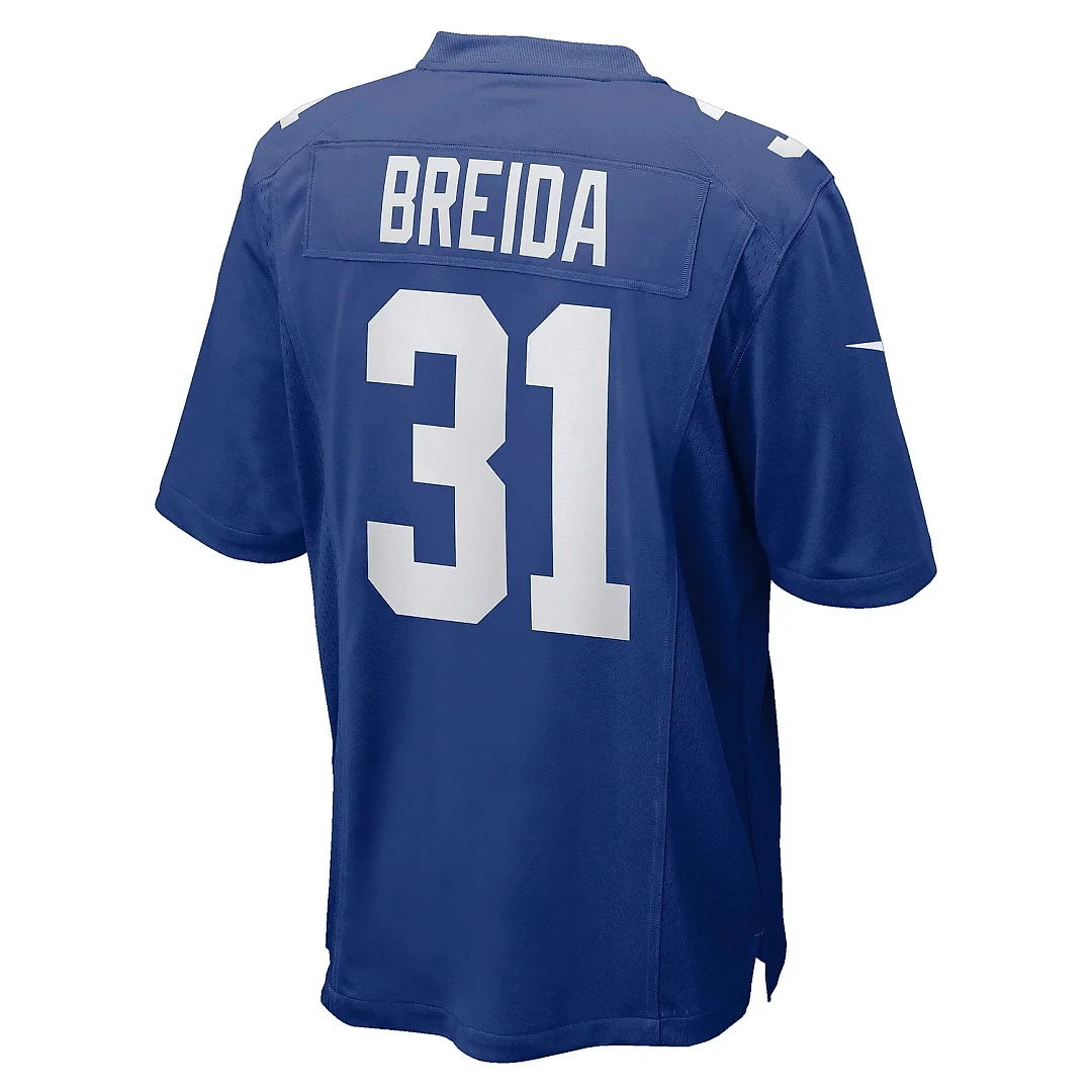 Zennovawear Men's New York Giants Matt Breida Royal Game Jersey