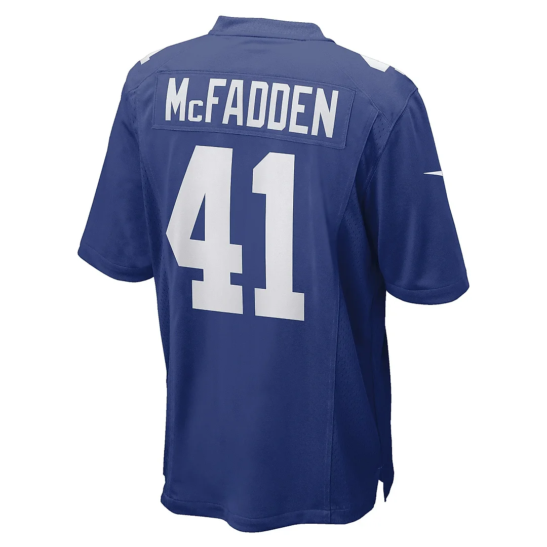 Zennovawear Men's New York Giants Micah McFadden Royal Game Player Jersey