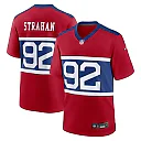 Zennovawear Men's New York Giants Michael Strahan Century Red Alternate Retired Player Game Jersey